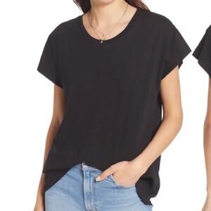NWT Treasure & Bond Lightweight Black Short Sleeve Top Size XSmall